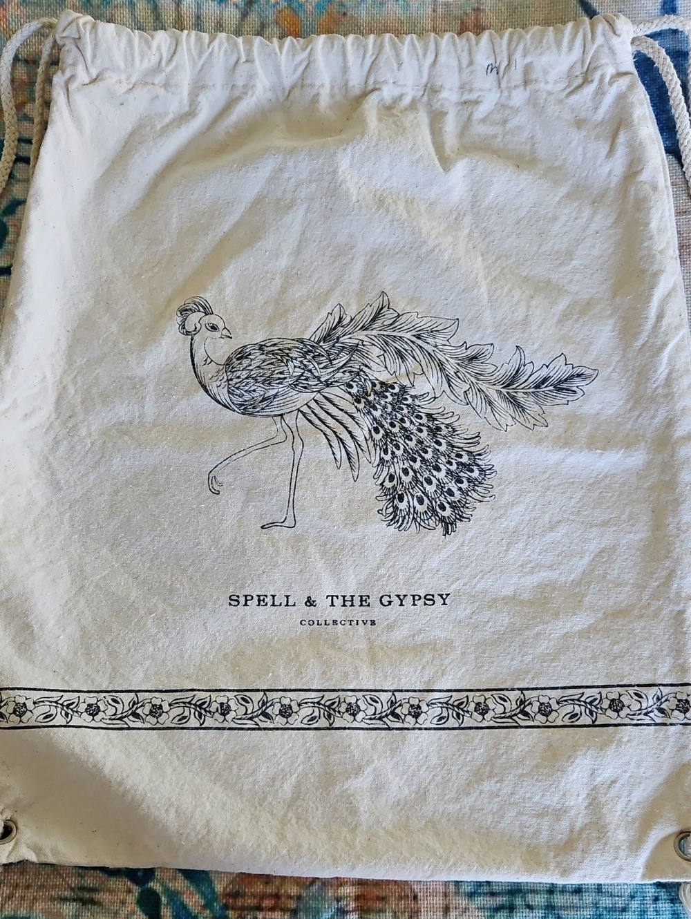 Spell & The Gypsy Collective  Peacock Drawstring Backpack